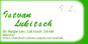 istvan lukitsch business card